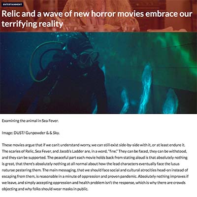 Relic and a wave of new horror movies embrace our terrifying reality